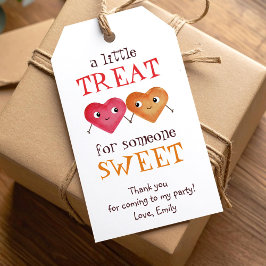 Een beetje trakteren op een schattige gunst. cadeaulabel