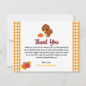 Een beetje Turkije Baby shower Herfst Thanksgiving Bedankkaart (Voorkant)