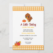 Een beetje Turkije Baby shower Herfst Thanksgiving Kaart (Voorkant)