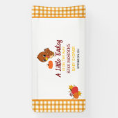 Een beetje Turkije Baby shower Herfst Thanksgiving Spandoek (Verticaal)