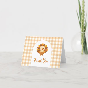 Een beetje Turkije Baby shower Thanksgiving Bedankkaart