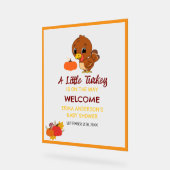 Een beetje Turkije Baby shower Thanksgiving welkom Acryl Bord (Hoek)