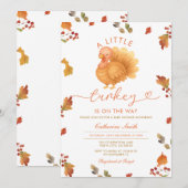 Een beetje Turkije is op weg naar Baby shower Flor Kaart (Voorkant / Achterkant)