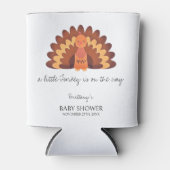 Een beetje Turkije Thanksgiving Baby shower Blikjeskoeler (Voorkant)