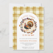 Een beetje Turkije Thanksgiving Baby shower Kaart (Voorkant)