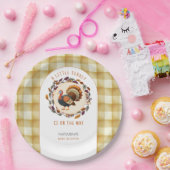Een beetje Turkije Thanksgiving Baby shower Papieren Bordje (Feest)
