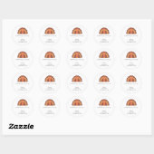 Een beetje Turkije Thanksgiving Baby shower Ronde Sticker (Vel)