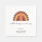 Een beetje Turkije Thanksgiving Baby shower Servet (Voorkant)