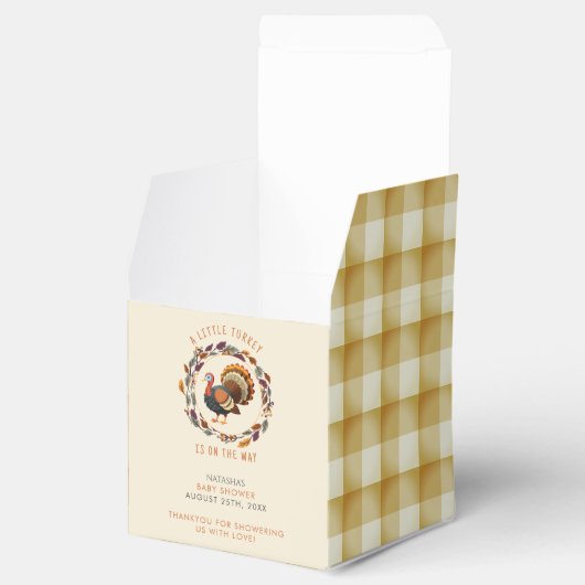 Een beetje Turkije Thanksgiving Herfst Baby shower Bedankdoosjes (Geopend)