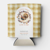 Een beetje Turkije Thanksgiving Herfst Baby shower Blikjeskoeler (Voorkant)
