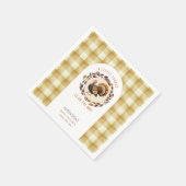 Een beetje Turkije Thanksgiving Herfst Baby shower Servet (Hoek)