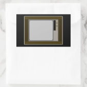 Een beetje van de jaren '60. rechthoekige sticker (Tas)