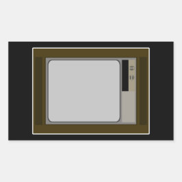 Een beetje van de jaren '60. rechthoekige sticker