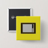 Een beetje van de jaren '60. vierkante button 5,1 cm (Voorkant /achterkant)