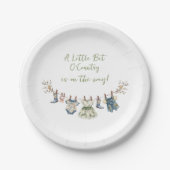 Een beetje van het land waslijn Baby shower Papieren Bordje (Voorkant)