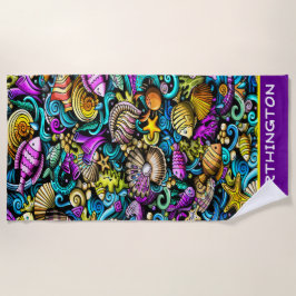 Een beetje van het strand Splash van Color Beach H Strandlaken