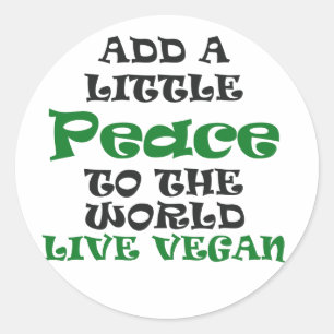 Een beetje Vegan Peace Stickers