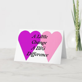 Een beetje verandering een groot verschil bedankkaart