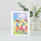 Een beetje verlegen Briefkaart (Staand voorkant)