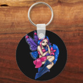 "Een beetje verlegen" Sleutelhanger (Voorkant)