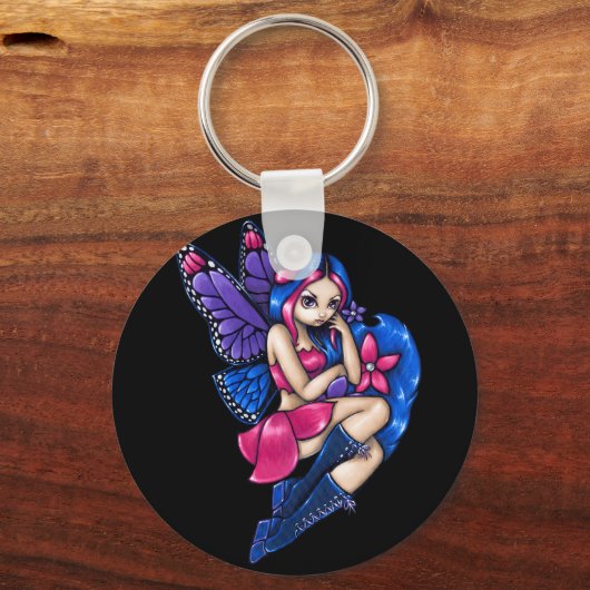 "Een beetje verlegen" Sleutelhanger (Voorkant)