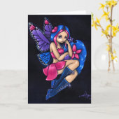 "Een beetje verlegen" Wenskaart Kaart (Gele Bloem)