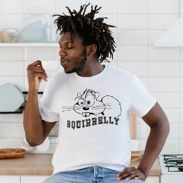Een beetje vierkant eekhoorn zwarte lijn Kunst Uni T-shirt