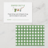 Een beetje visser Baby luier Raffle Informatiekaartje (Voorkant / Achterkant)