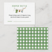 Een beetje visser Baby luier Raffle Informatiekaartje (Voorkant / Achterkant)