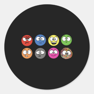 Een beetje vlek emoties ronde sticker