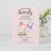 Een beetje vlinder 7e verjaardag Schattige nummer  Kaart (Staand voorkant)