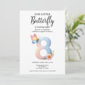 Een beetje vlinder 8e verjaardag Schattige nummer  Kaart (Staand voorkant)