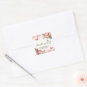 Een beetje vlinder Baby shower dank je Vierkante Sticker (Envelop)