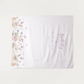 Een beetje vlinder Baby shower foto achtergrond Wandkleed (Voorkant (horizontaal))