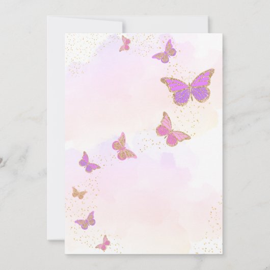 Een beetje vlinder Baby shower Kaart (Achterkant)