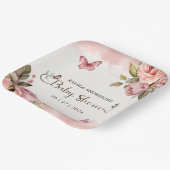 Een beetje vlinder Baby shower Papieren Bordje (Gebogen)