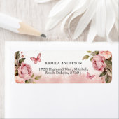 Een beetje vlinder Baby shower retouradres Etiket (Insitu)