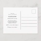 Een beetje vlinder Baby shower Uitnodiging Briefkaart (Achterkant)