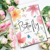 Een beetje vlinder Baby shower Uitnodiging Briefkaart