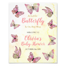 Een beetje vlinder Baby shower welkom teken