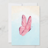 Een beetje vlinder is op weg bloemenvlees baby sho kaart (Achterkant)