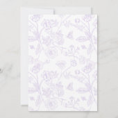 Een beetje vlinder Lila meisje  Baby shower Kaart (Achterkant)