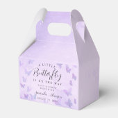 Een beetje vlinder Paarse Baby shower Bedankdoosjes (Achterkant)