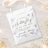 Een beetje vlinder Paarse Baby shower Bedankzakje (Geknipt)