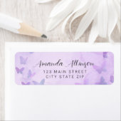 Een beetje vlinder Paarse Baby shower Etiket (Insitu)