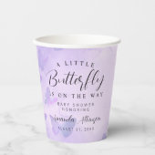 Een beetje vlinder Paarse Baby shower Papieren Bekers (Voorkant)