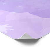 Een beetje vlinder Paarse Baby shower Poster (Hoek)