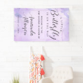 Een beetje vlinder Paarse Baby shower Spandoek (Insitu)
