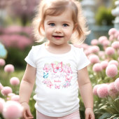 Een beetje vlinder roze Paarse bloemige zomernaam Kinder Shirts