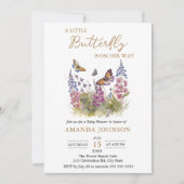 Een beetje vlinder wilde bloem Baby shower Kaart (Voorkant)